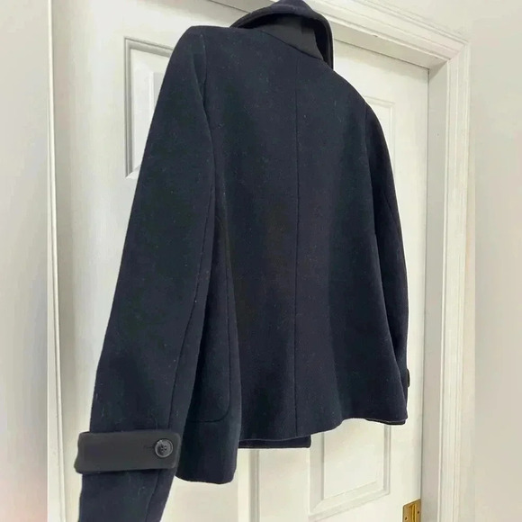 Joe Fresh Wool Blend Pea Coat Unique Texture Pocket Design Size 4 - Picture 4 of 8